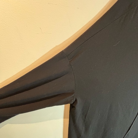 OSKA Sz 5 Slinky Long Line Crew Neck High Low Long Sleeve Middle Seam Tunic Top - Picture 7 of 9